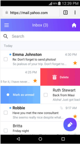 Como ler e escrever emails no Yahoo Mail para Android