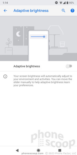 Adaptive Brightness